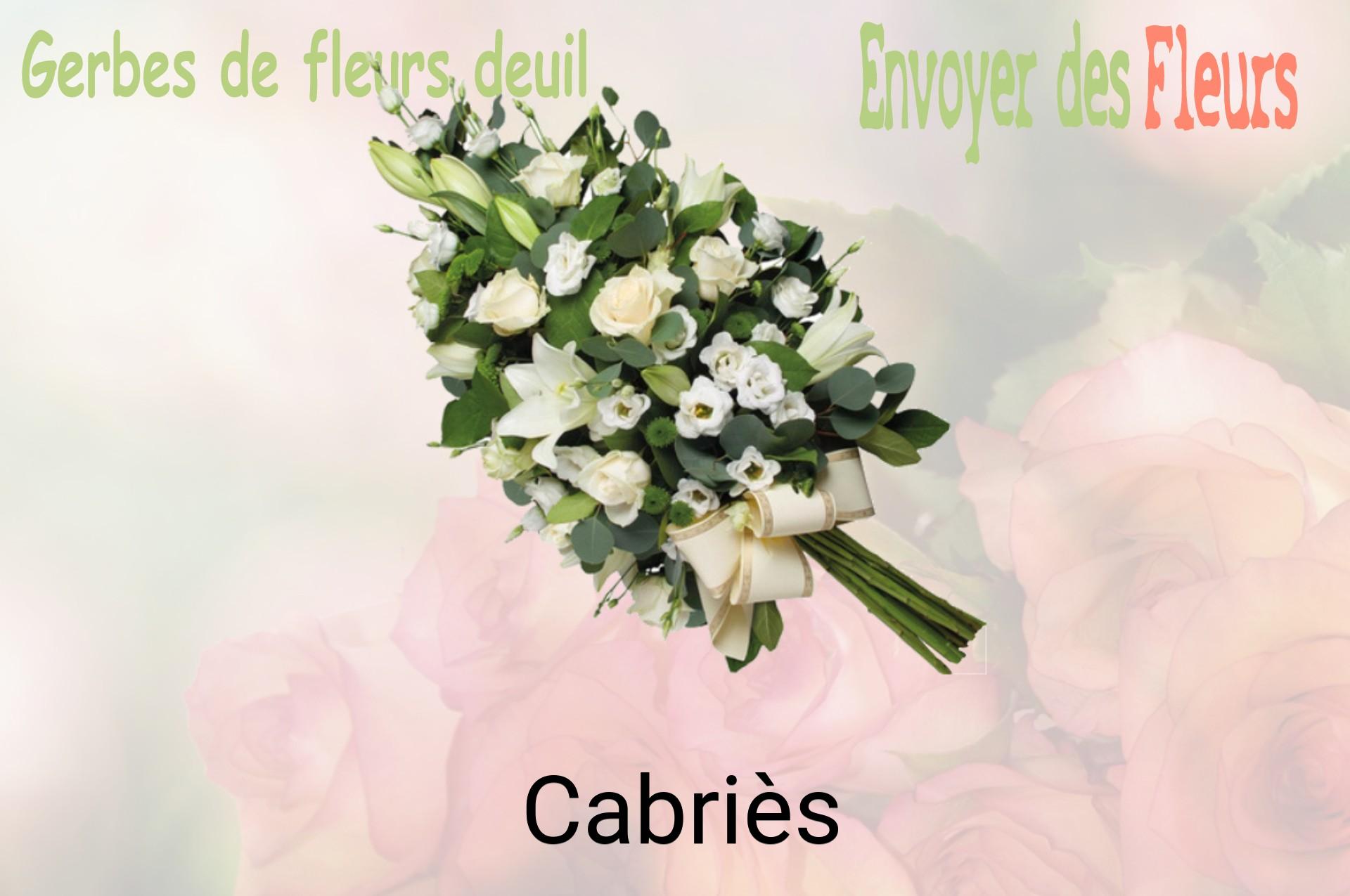 Gerbe de fleurs de deuil livrée à Cabriès